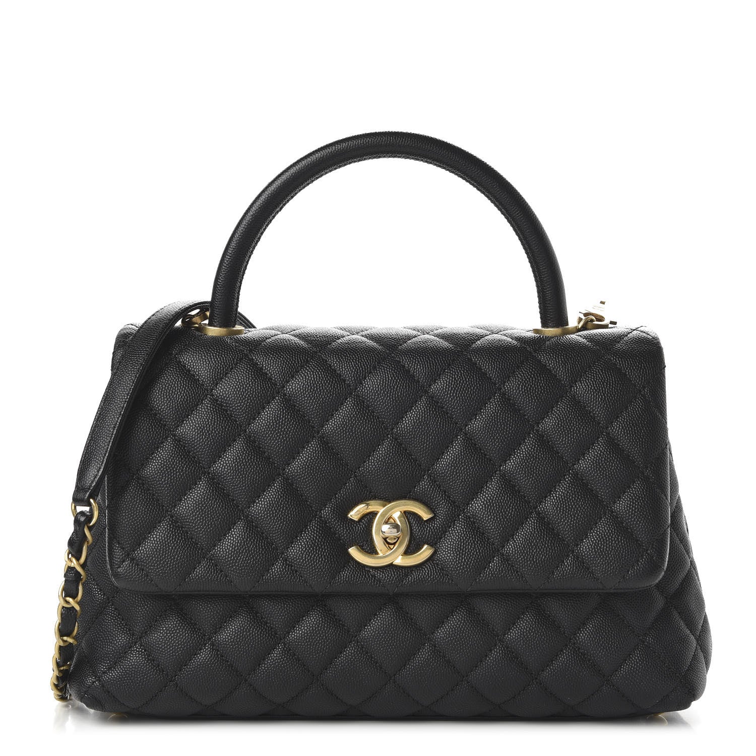 Chanel Caviar Quilted Small Coco Handle Flap Black 1 of 11