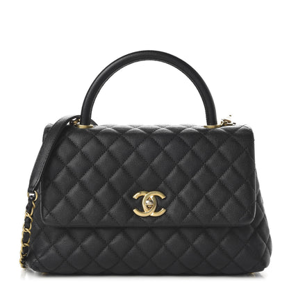 Chanel Caviar Quilted Small Coco Handle Flap Black 1 of 11
