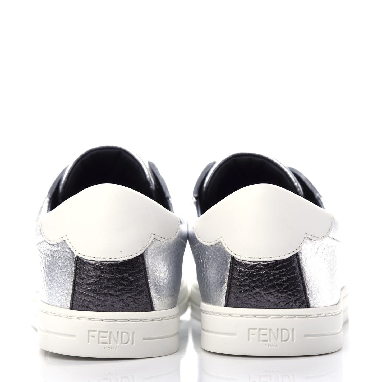 Metallic Vitello Lurex Rockoclick Slip On Sneakers 36.5 Silver