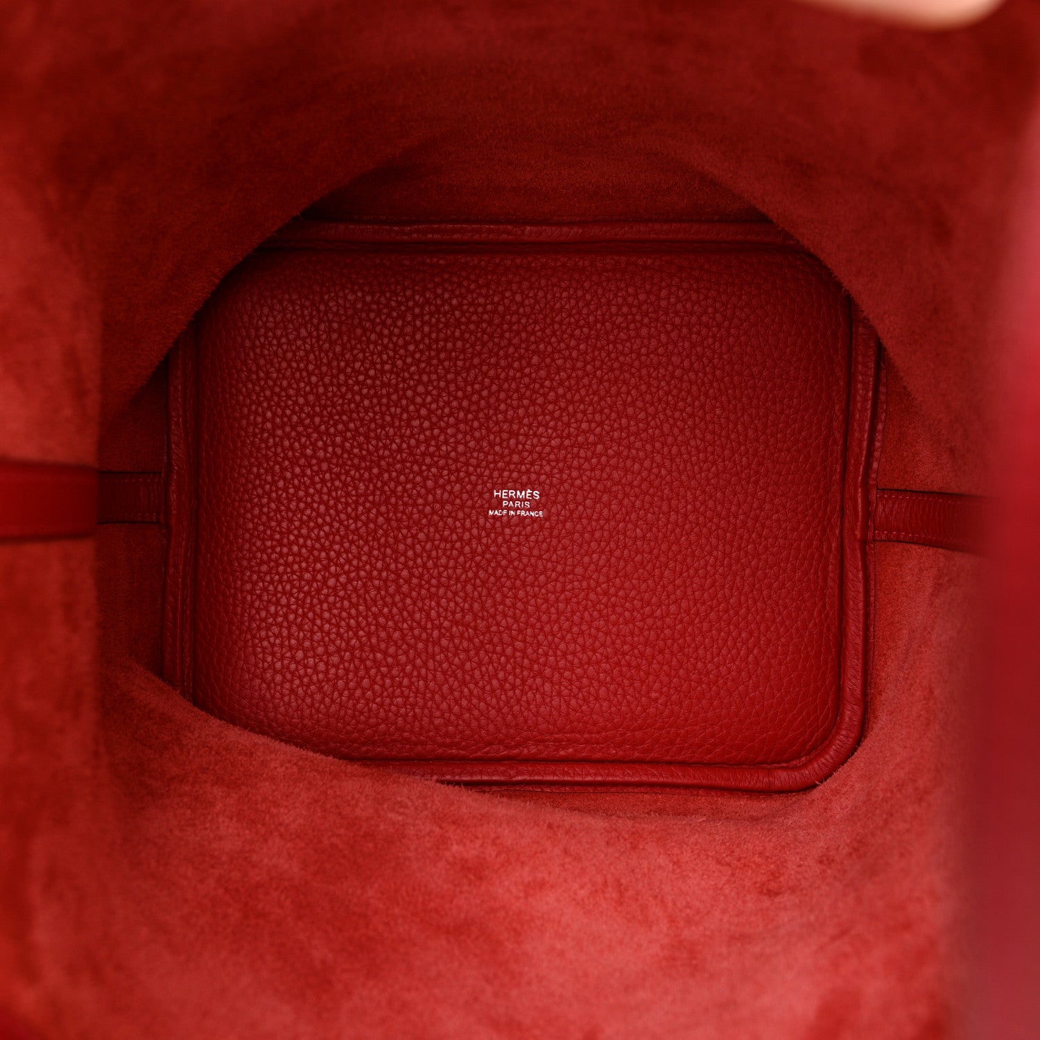 Hermes Taurillon Clemence Picotin Lock 22 MM Rouge Casaque 5 of 11