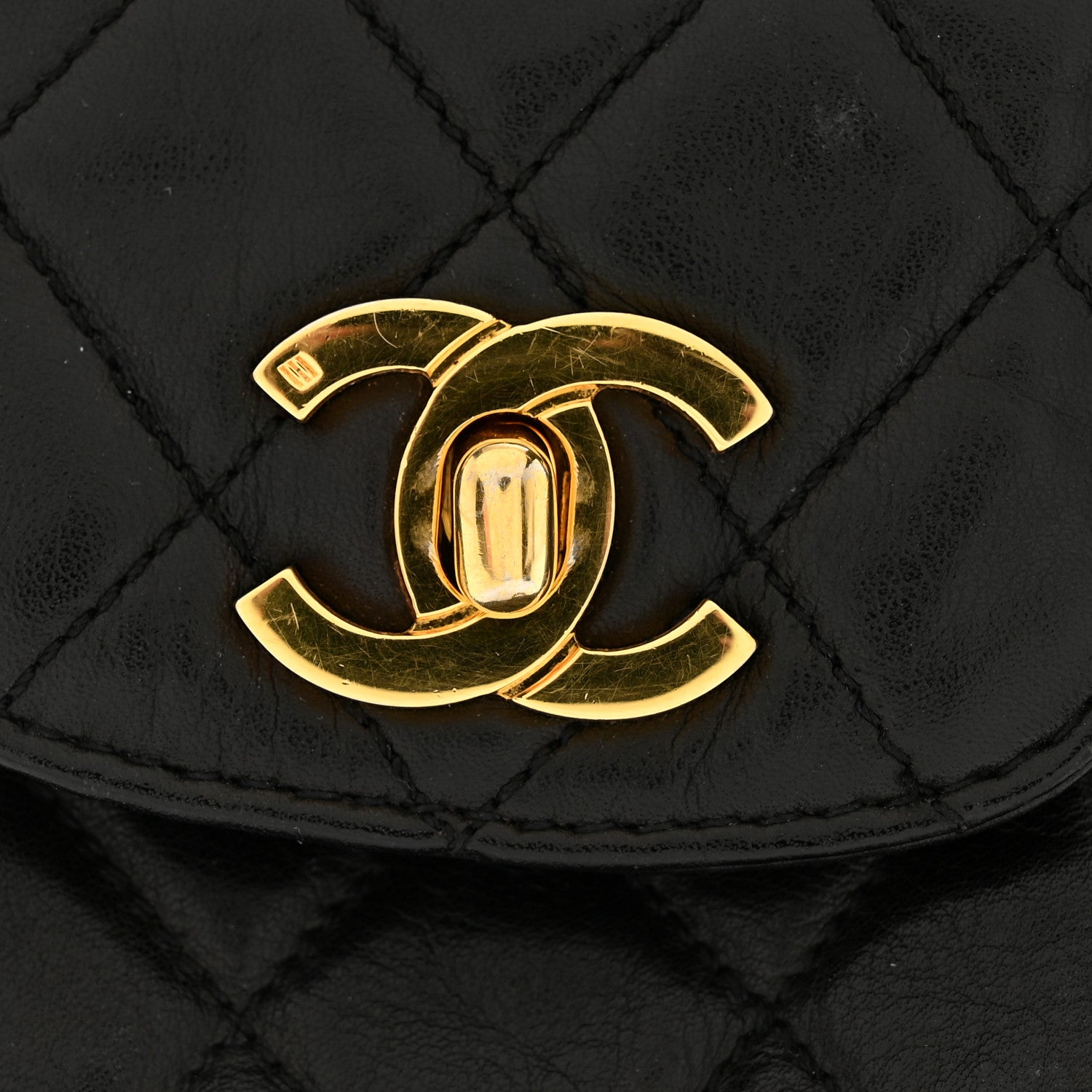Chanel Lambskin Quilted Phone Holder Black 11 of 13