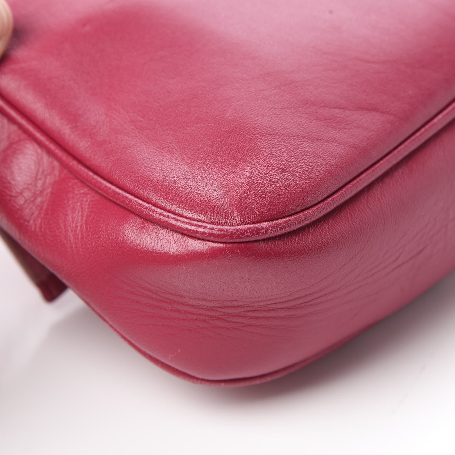 Fendi Nappa Fendista Pouchette Crossbody Fuxia Scuro 12 of 18