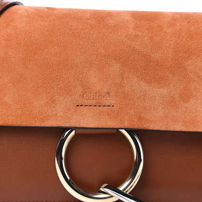 Chloe Suede Calfskin Small Faye Shoulder Bag Tobacco 8 of 8