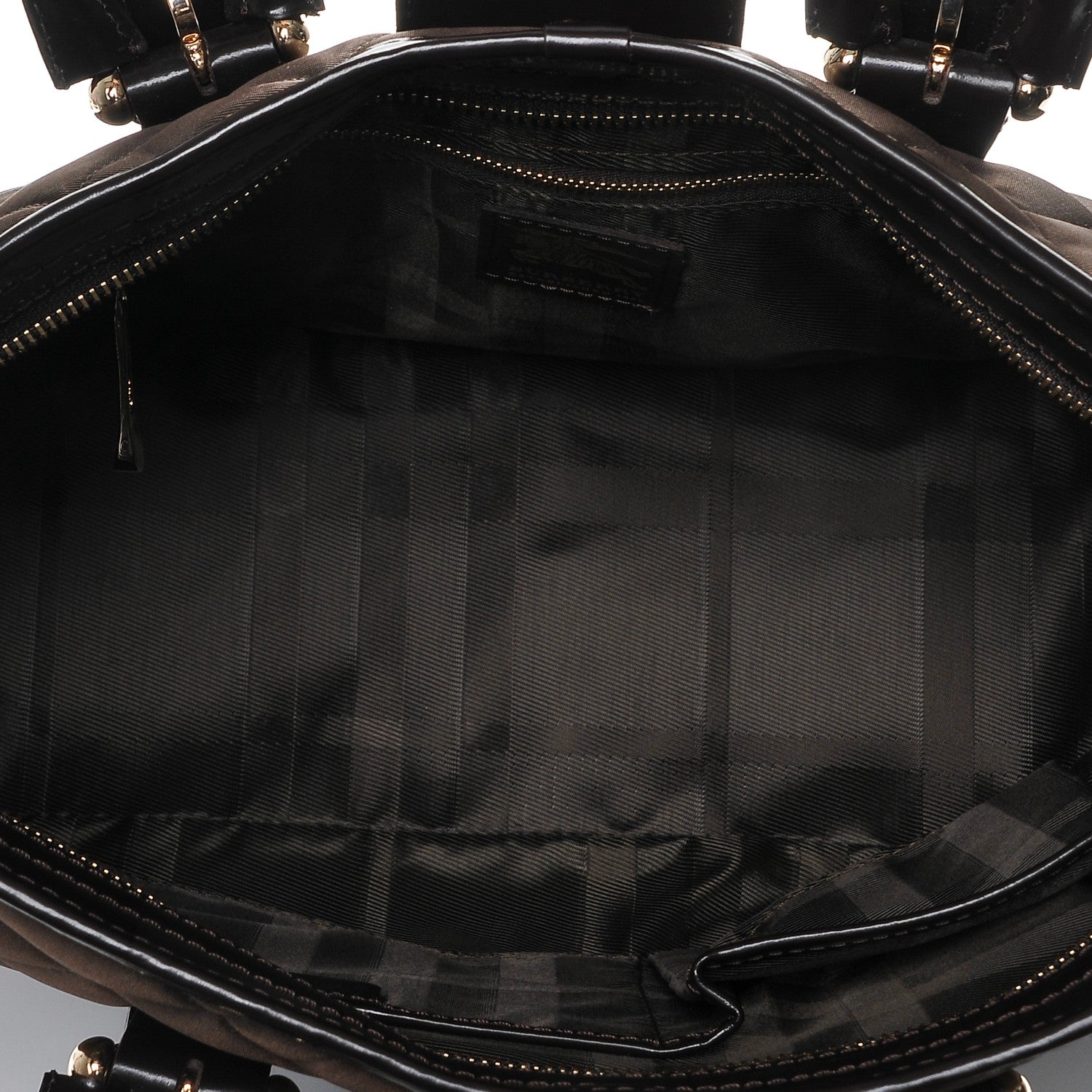 Burberry Nylon Quilted Tote Brown 5 of 6