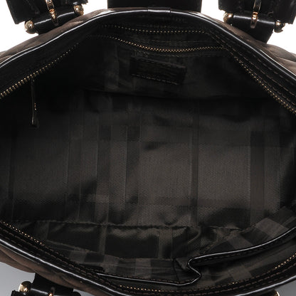 Burberry Nylon Quilted Tote Brown 5 of 6