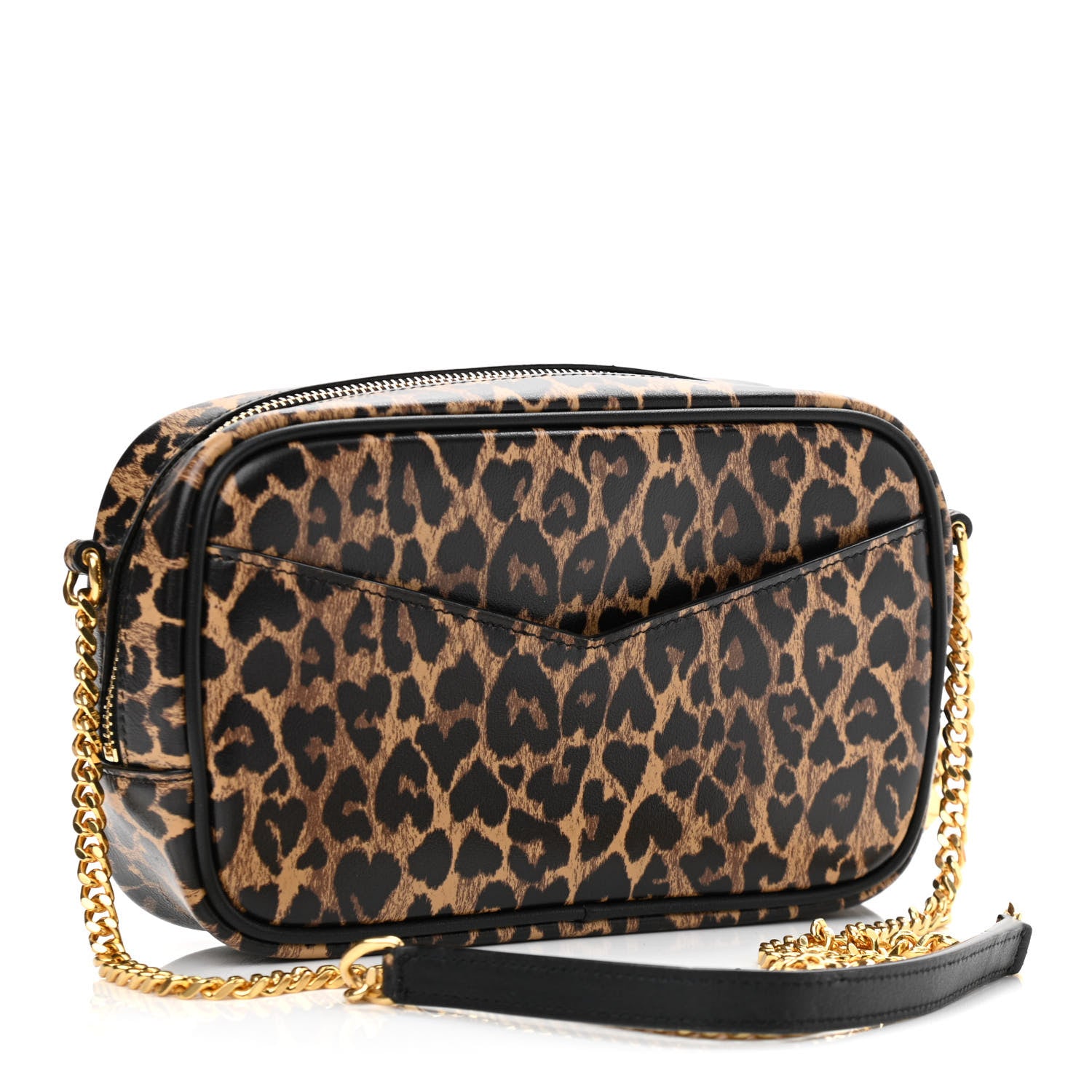 Saint Laurent Calfskin Heart Leopard Print Monogram Mini Lou Camera Bag Toffee 2 of 9