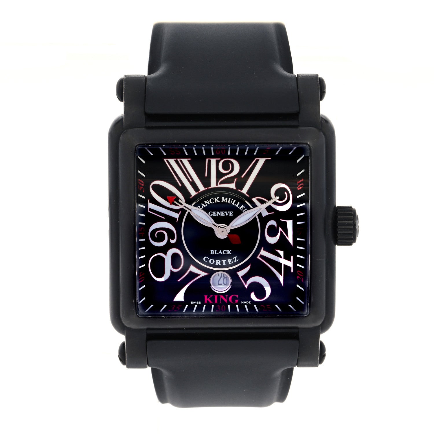 Franck Muller PVD Stainless Steel Rubber 45mm King Cortez Conquistador Automatic Watch Black 10000KSCNR 1 of 4
