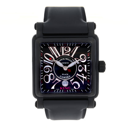 Franck Muller PVD Stainless Steel Rubber 45mm King Cortez Conquistador Automatic Watch Black 10000KSCNR 1 of 4