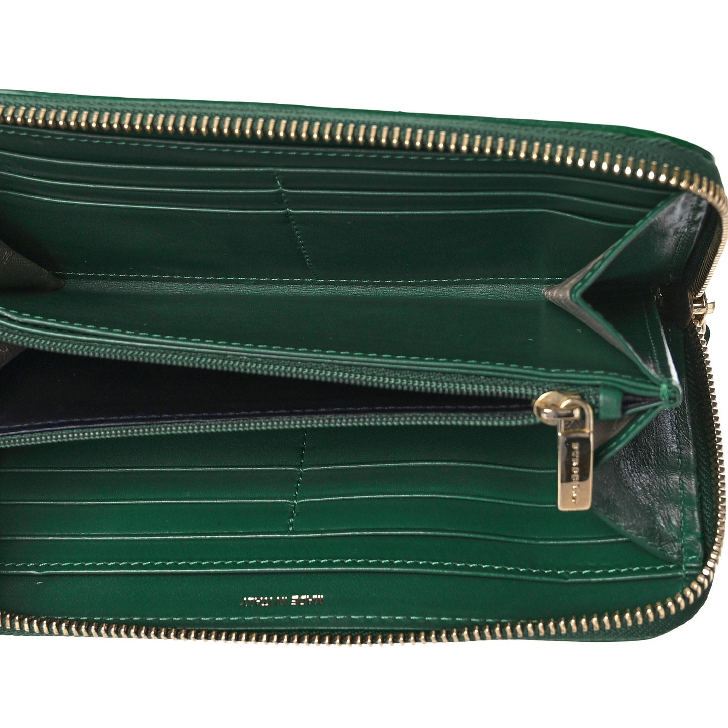Haymarket Check Large Ziggy Zip Around Wallet Green