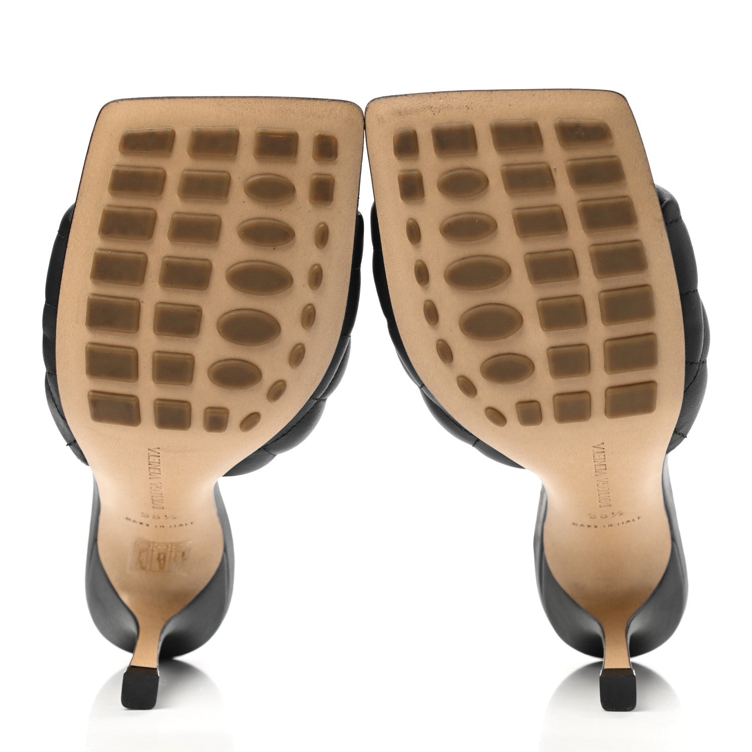 Bottega Veneta Nappa Matelasse Padded Mule Sandals 38.5 Black 5 of 8