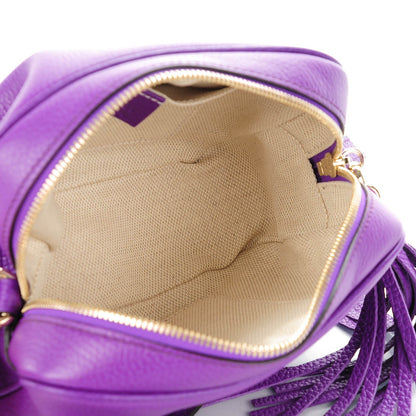 Gucci Pebbled Calfskin Small Soho Disco Bag Shine Purple 7 of 7