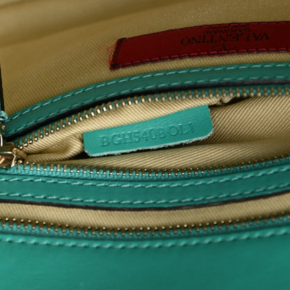 Valentino Garavani Vitello Small Rockstud Double Handle Tote Opaline Green 7 of 10