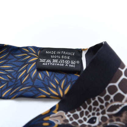 Hermes Silk Three Graces Twilly Black Gold Taupe 2 of 3
