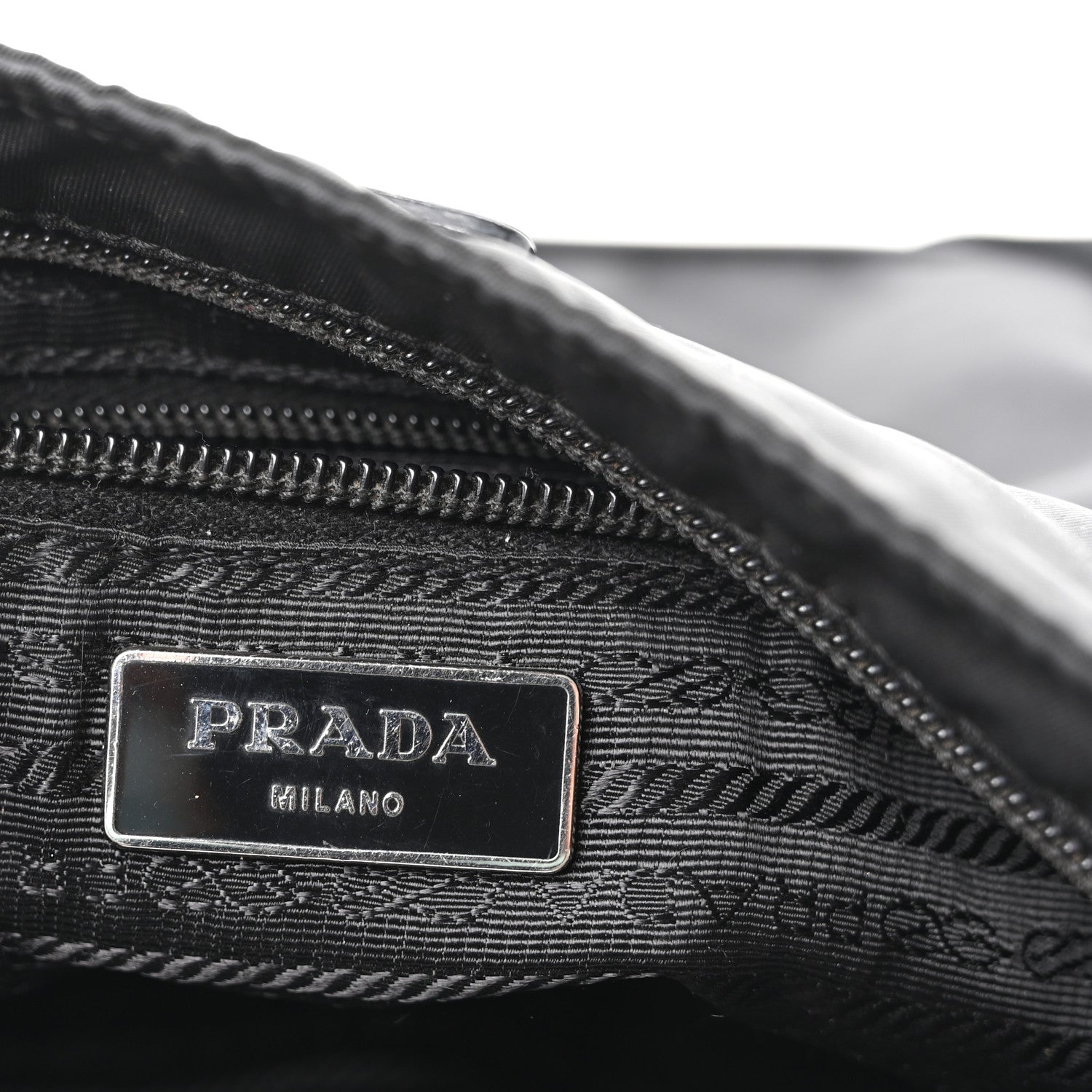 Prada Tessuto Nylon Saffiano Small Crossbody Bag Black 6 of 10