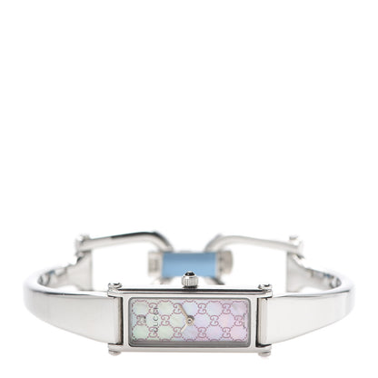Gucci Stainless Steel Diamond Pink Mother of Pearl 12mm 1500L Horsebit Quartz Watch 3 of 6