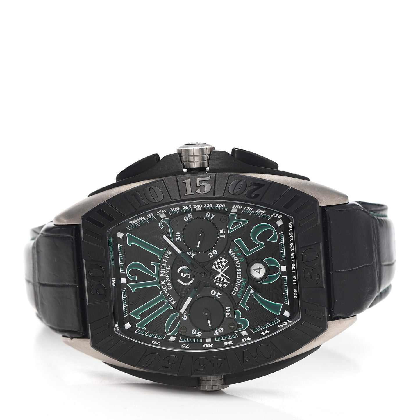 Stainless Steel Titanium Alligator 42mm Conquistador Grand Prix Limited Edition Automatic Watch Black 9900SCDT