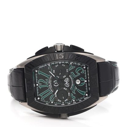 Franck Muller Stainless Steel Titanium Alligator 42mm Conquistador Grand Prix Limited Edition Automatic Watch Black 9900SCDT 2 of 4