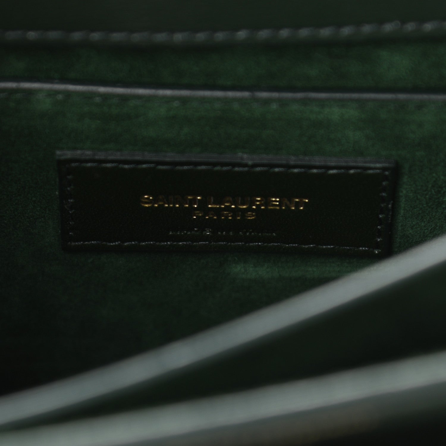 Saint Laurent Calfskin Medium Monogram Sunset New Vert Fonce 5 of 8
