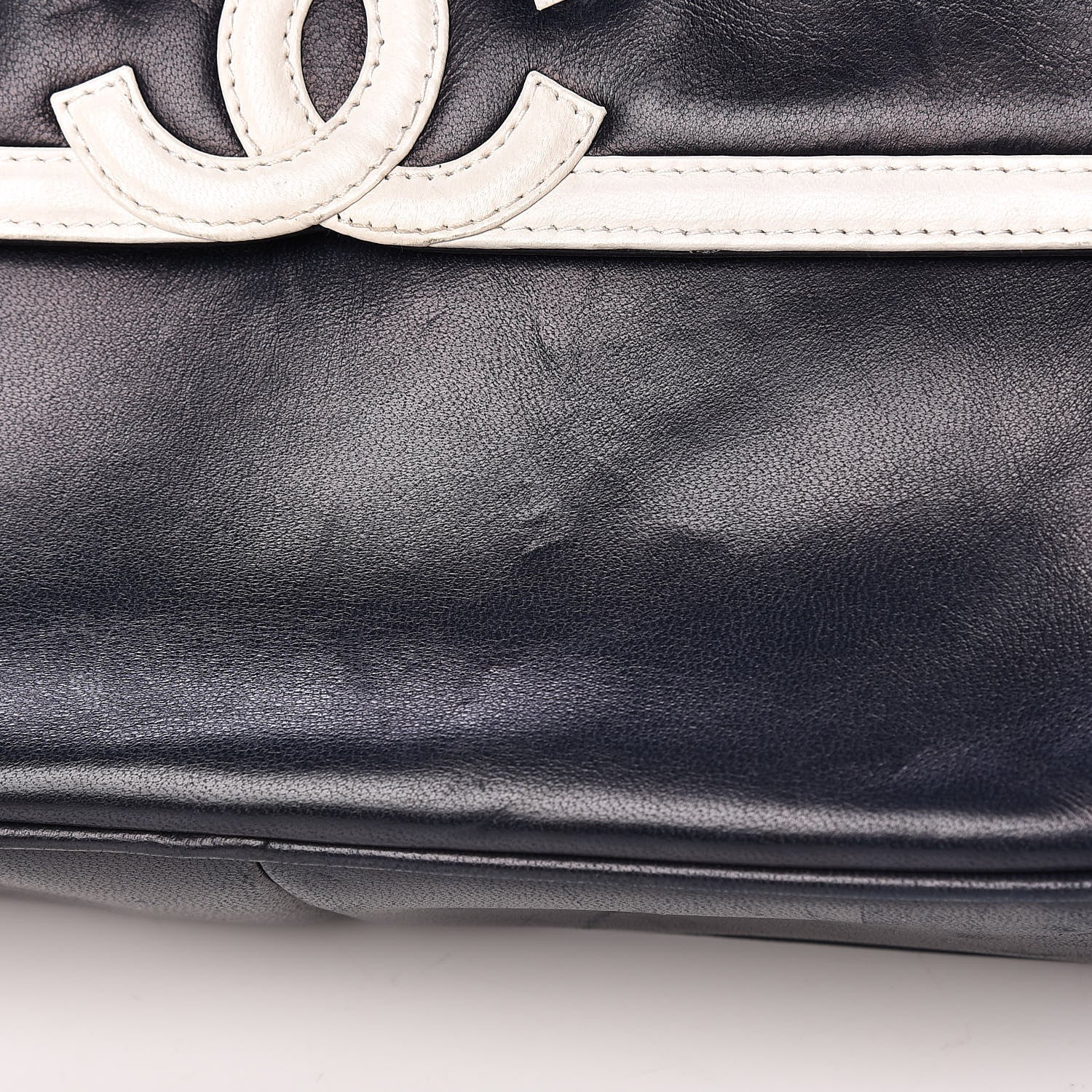 Chanel Lambskin Tassel Camera Case Navy White 17 of 18