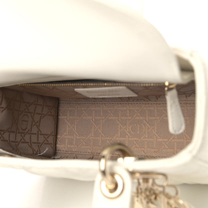 Christian Dior Lambskin Cannage Small Lucky Badges My Lady Dior White 6 of 8