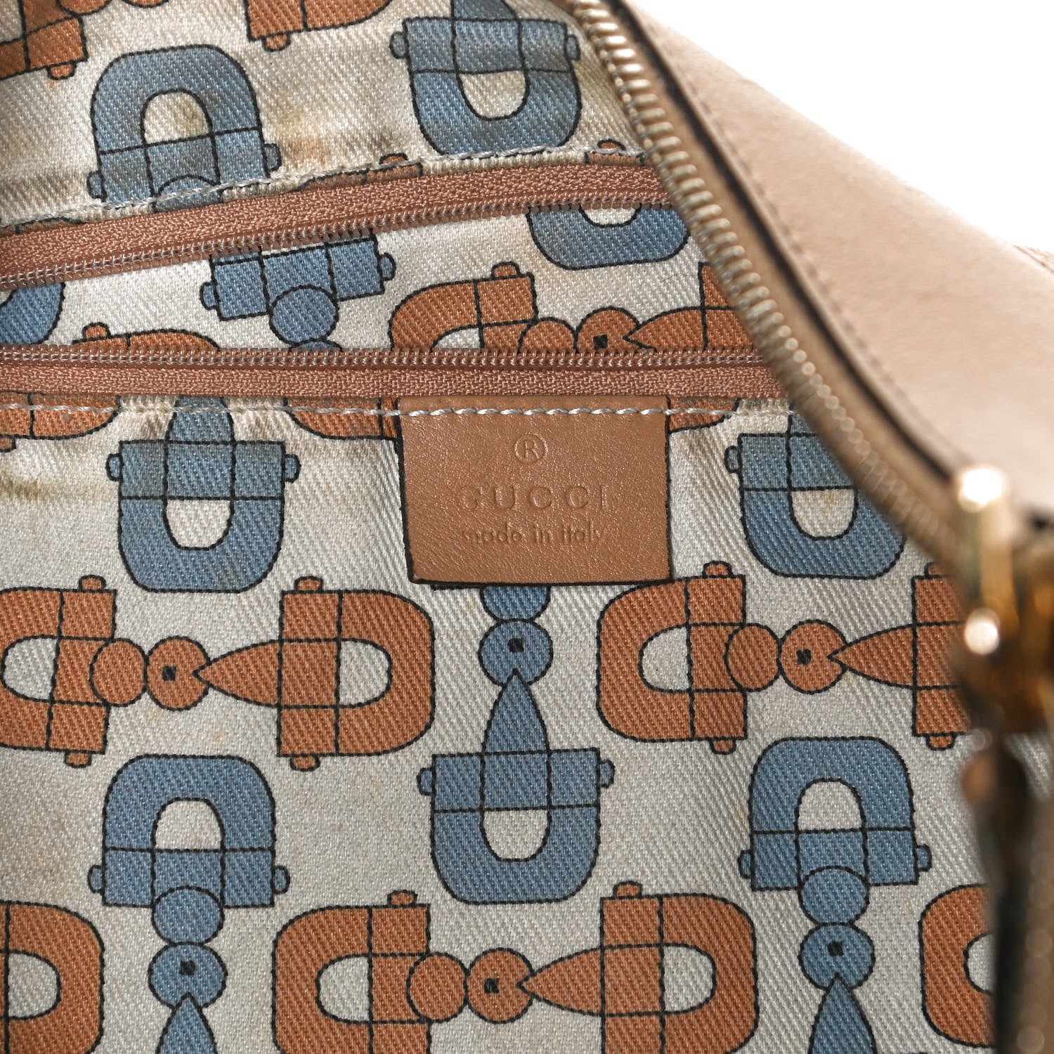 Gucci Guccissima Large D Gold Hobo Tan 6 of 12