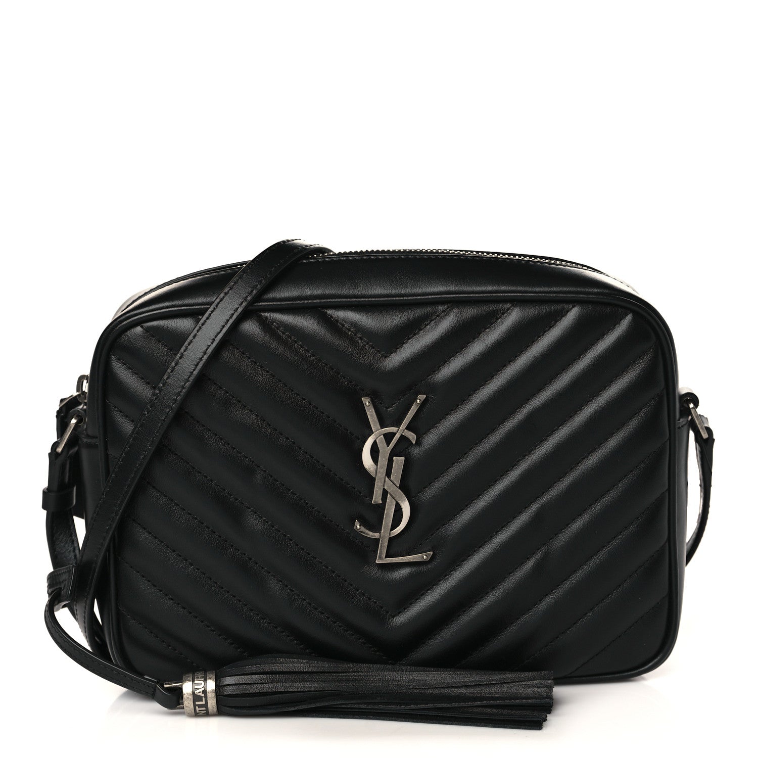 Saint Laurent Calfskin Matelasse Monogram Lou Camera Bag Black 1 of 9