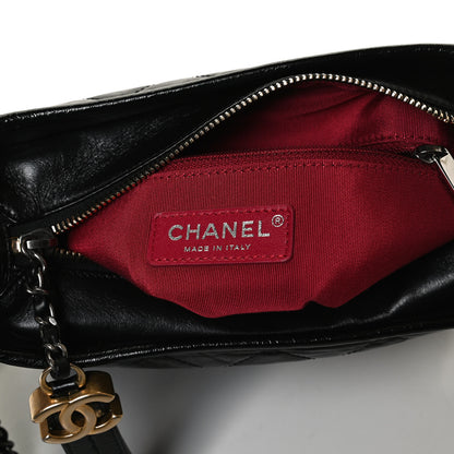 Chanel Aged Calfskin Quilted Small Gabrielle Hobo Black 6 of 11