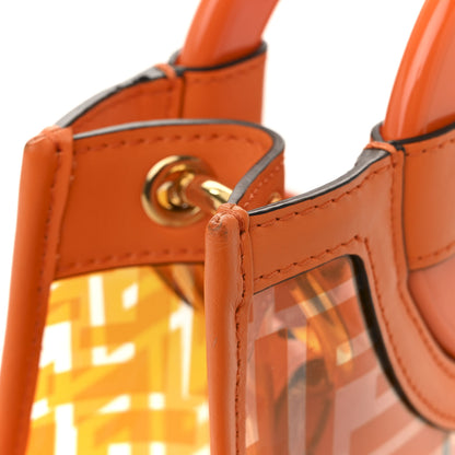 Fendi TPU FF Vitello Century Plexiglass Small Runaway Shopper Tote Aranciata 15 of 17