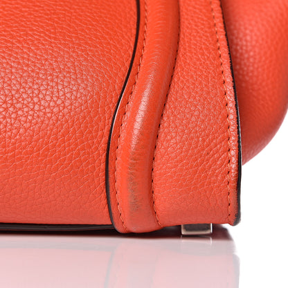 Celine Drummed Calfskin Micro Luggage Vermillion 17 of 18
