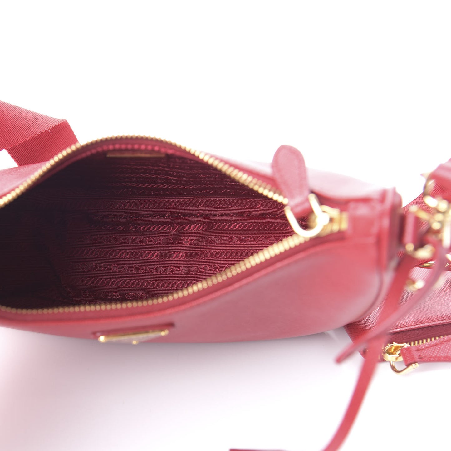 Saffiano Lux Re-Edition 2005 Shoulder Bag Fuoco