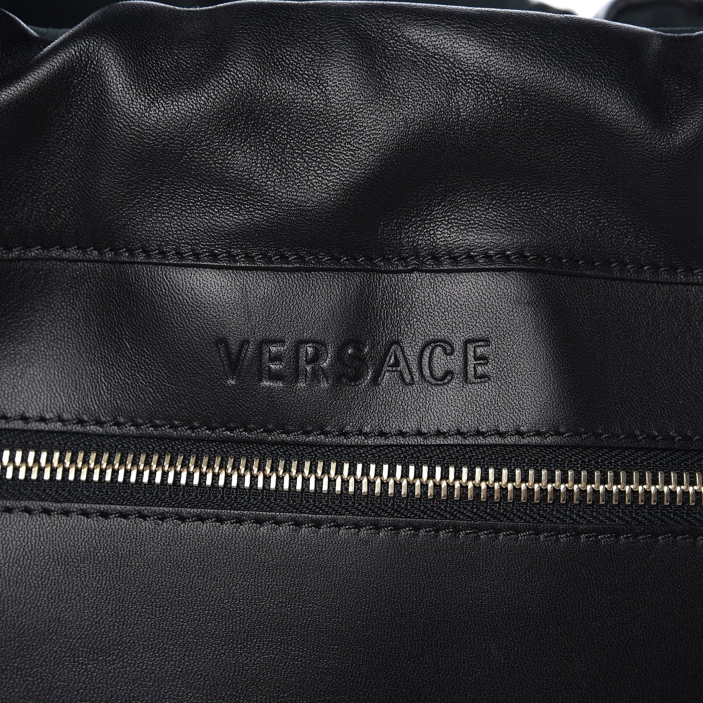 Calfskin Day Dreamer Drawstring Bag Black