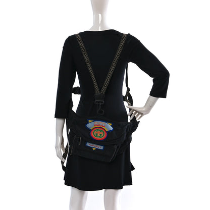 Gucci Nylon 80s Logo Patch Belt Bag Black 2 of 9