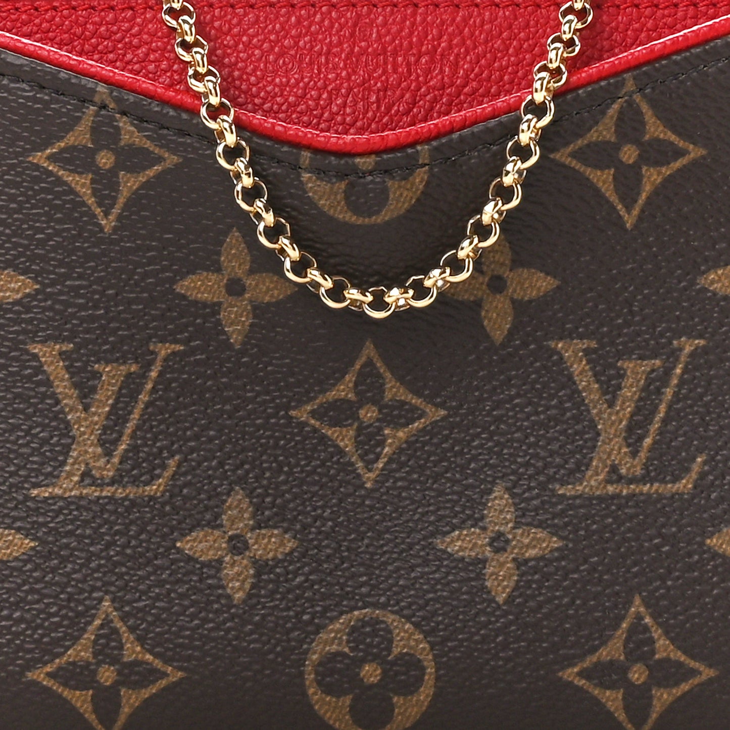 Monogram Pallas Clutch Cherry