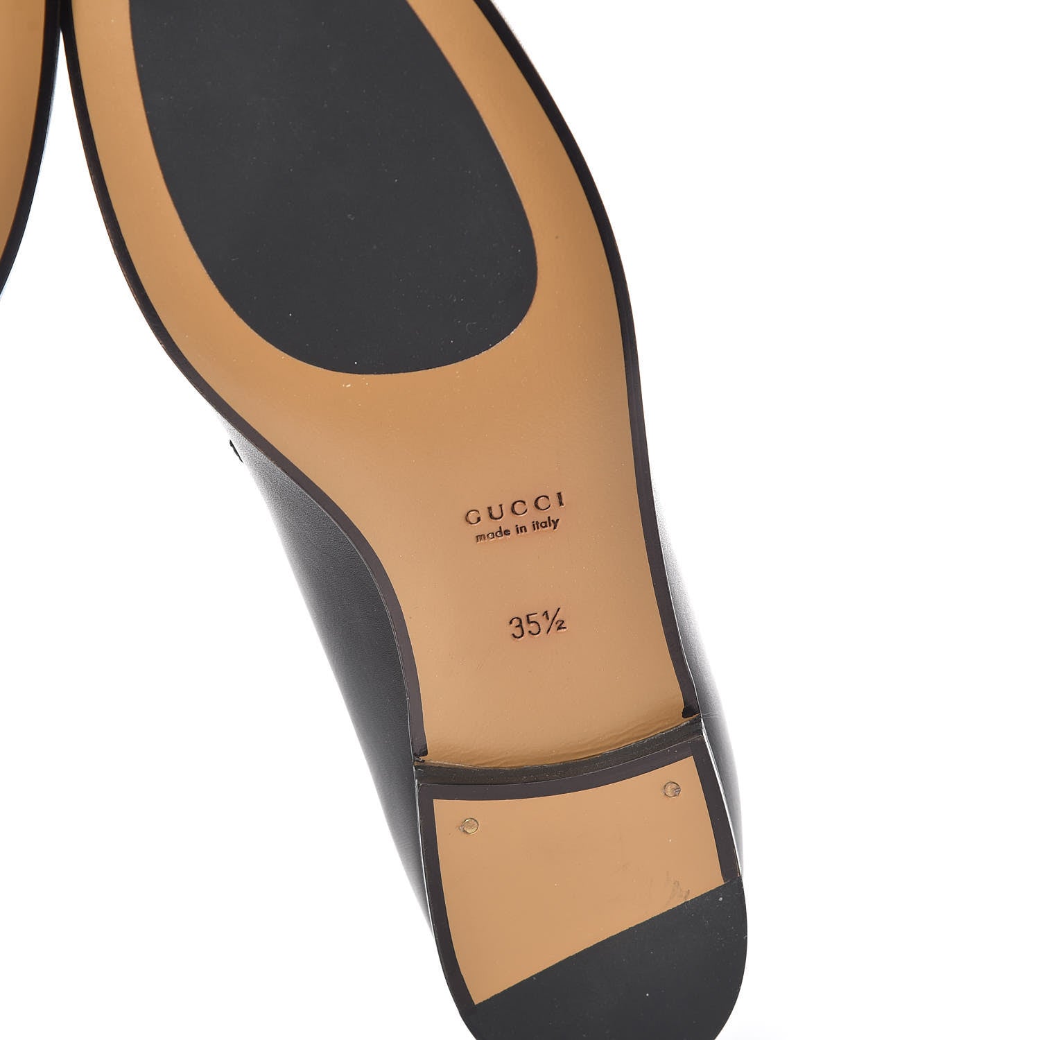 Gucci Calfskin Womens Jordaan Loafers 35.5 Black 6 of 9
