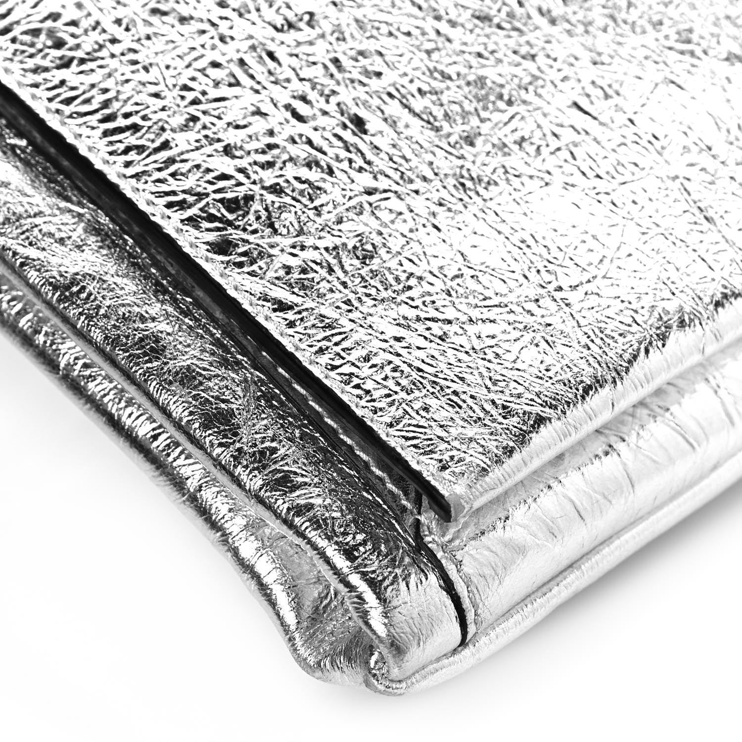 Tom Ford Metallic Calfskin Shoulder Bag Silver 9 of 10