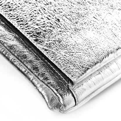 Tom Ford Metallic Calfskin Shoulder Bag Silver 9 of 10