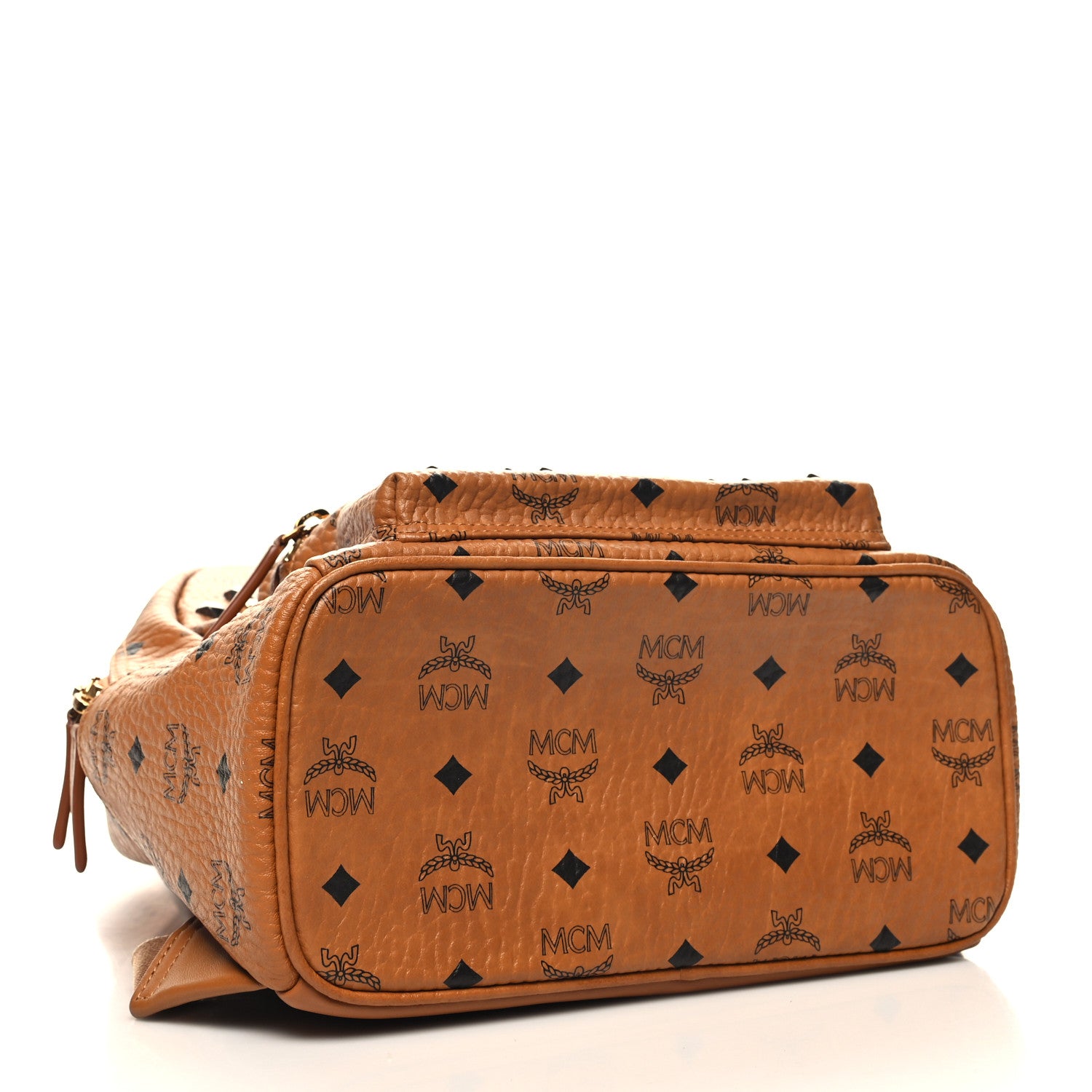 MCM Visetos Studded Small Stark M Backpack Cognac 4 of 9