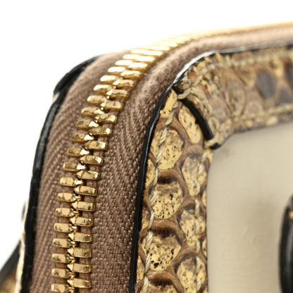 Gucci Snakeskin Boarded Plutone Calfskin Mini Horsebit 1955 Top Handle Bag White Multicolor 12 of 12