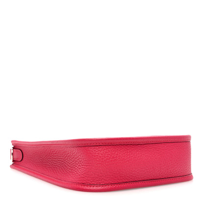 Hermes Taurillon Clemence Flipperball Sangle Evelyne TPM Framboise 4 of 10