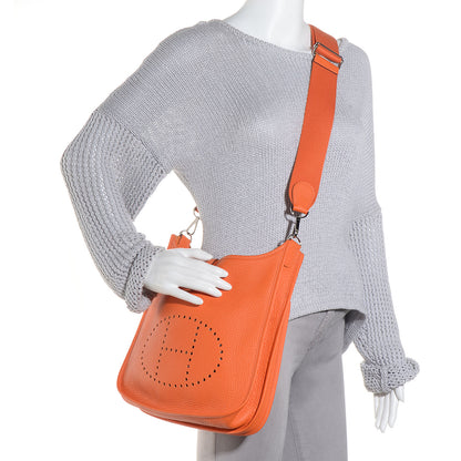 Hermes Taurillon Clemence Evelyne PM III Orange 2 of 14