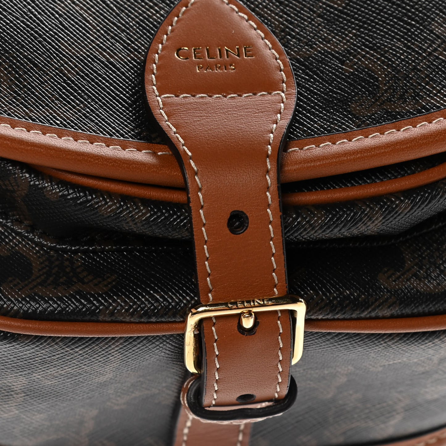 Triomphe Canvas Folco Bag Tan
