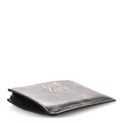 Miu Miu Nappa Old Zip Card Case Cafe 5 of 8