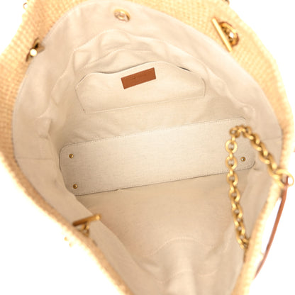 Saint Laurent Raffia Jamie Shopping Tote Natural Brick 5 of 9