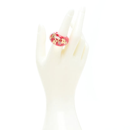 Louis Vuitton Resin Swarovski Crystal Inclusion Ring 51 5.75 Pomme D'Amour 2 of 3