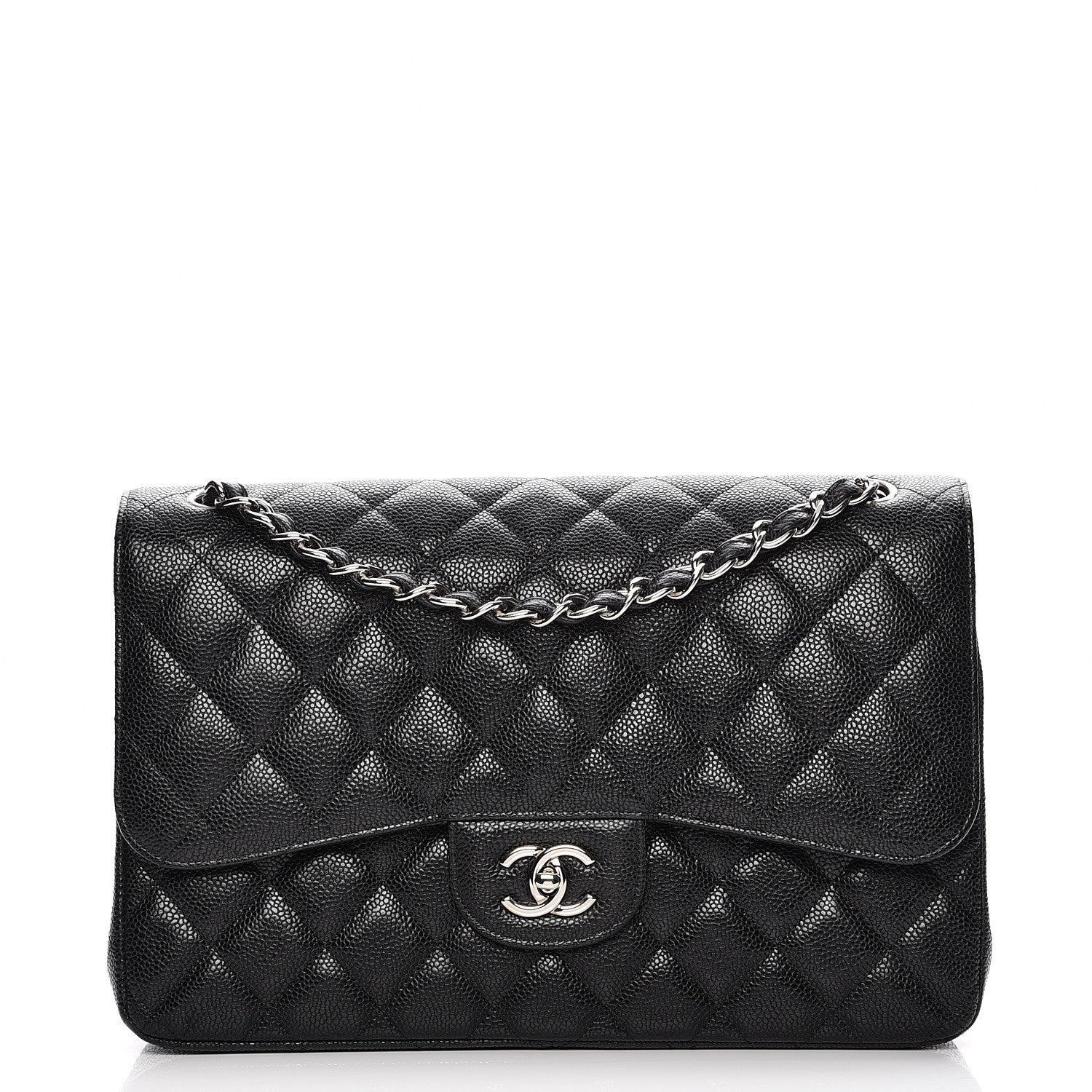Chanel Caviar Quilted Jumbo Double Flap Black 1 of 8