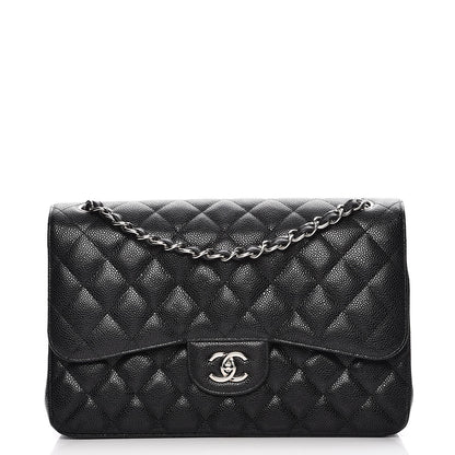 Chanel Caviar Quilted Jumbo Double Flap Black 1 of 8