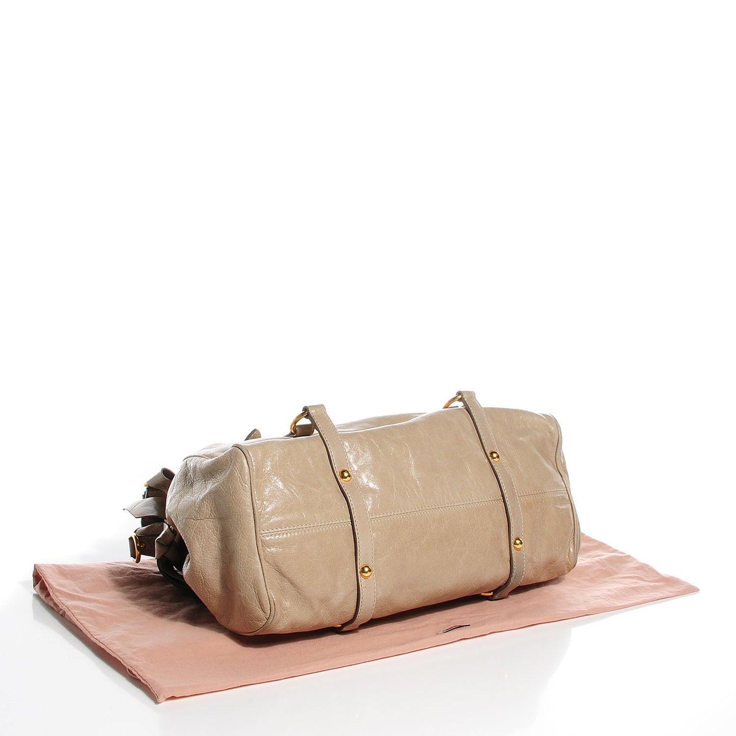 Vitello Lux Medium Bow Bag Pomice