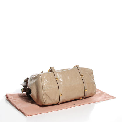 Miu Miu Vitello Lux Medium Bow Bag Pomice 4 of 9