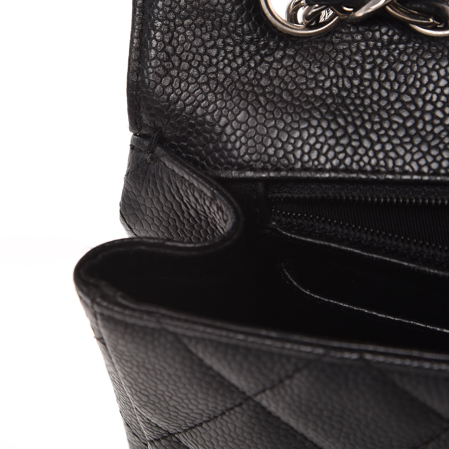 Chanel Caviar Quilted Jumbo Single Flap Black 9 of 14