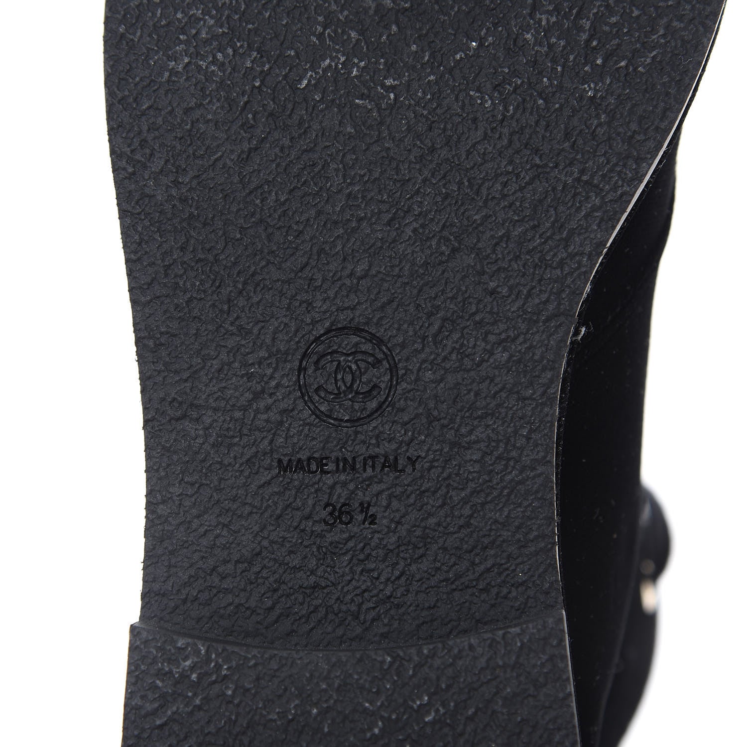 Chanel Velvet CC Lace Up Boots 36.5 Black 7 of 8
